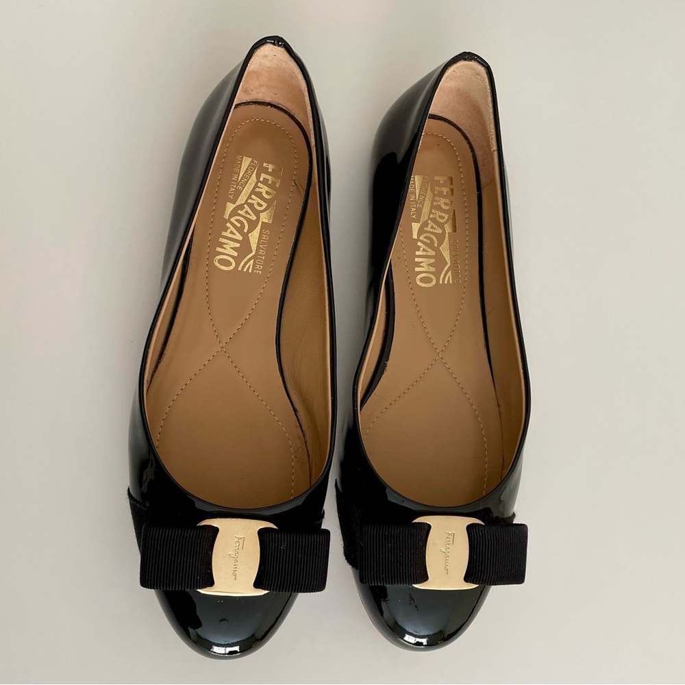 Salvatore Ferragamo Black Flats